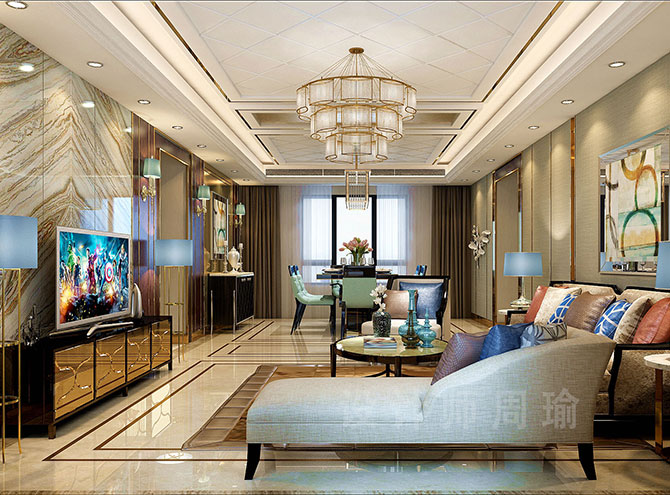 迷恋黑人的大屌的中国美女世纪江尚三室两厅168平装修设计效果欣赏